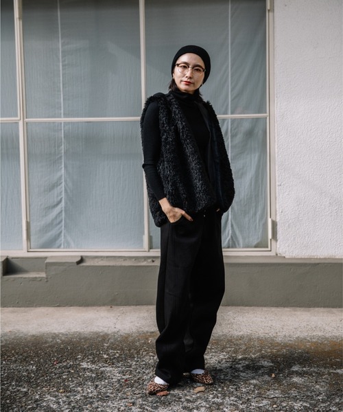 lodie(ロディ)の「スウェットワイドパンツ(スウェットパンツ・レディース・グレー/ブラック・FREE)」の9枚目の写真