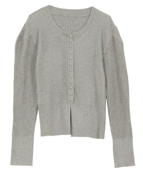 KOBE LETTUCE(コウベレタス)の「ボリューム袖ボタンデザインカーディガン(カーディガン/ボレロ・レディース・アイボリー系/レッド/グレー/ネイビー・M)」の13枚目の写真