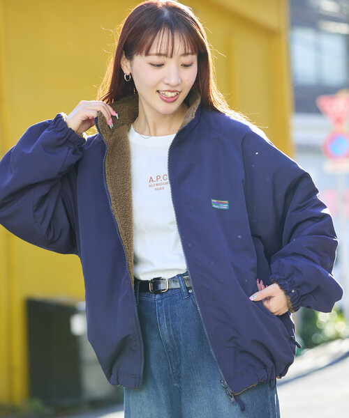 セール】限定展開 リラックスフィット ナイロンフリース リバーシブル