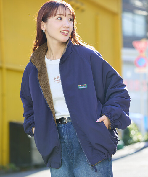 セール】限定展開 リラックスフィット ナイロンフリース リバーシブル
