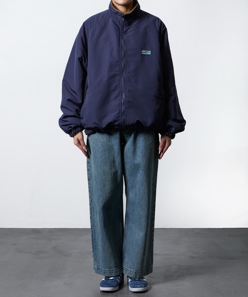 FREAK'S STORE（フリークスストア）の「限定展開 リラックスフィット ナイロンフリース リバーシブル スタンドブルゾン（ブルゾン・メンズ・ブラック/ネイビー/チャコールグレー・LARGE/MEDIUM/SMALL/X-LARGE）」の9枚目の写真