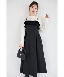 tocco closet | 【ZOZO限定】胸元フリルキャミソールジャンパースカート(ジャンパースカート)