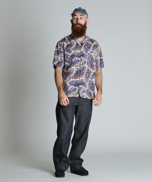 Schott(ショット)の「Schott/ショット/HORSE RAYON SHIRT/ホース レーヨン シャツ(シャツ/ブラウス・メンズ・グリーン/ネイビー・M/L/XL/2XL)」の11枚目の写真