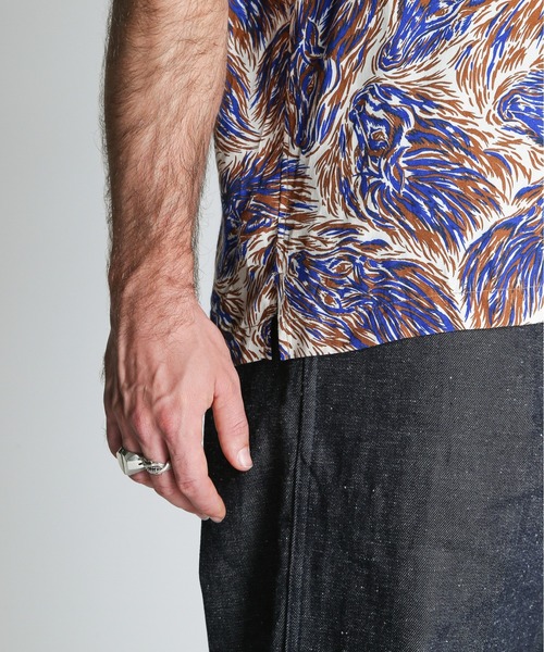Schott(ショット)の「Schott/ショット/HORSE RAYON SHIRT/ホース レーヨン シャツ(シャツ/ブラウス・メンズ・グリーン/ネイビー・M/L/XL/2XL)」の9枚目の写真