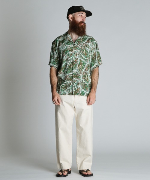 Schott(ショット)の「Schott/ショット/HORSE RAYON SHIRT/ホース レーヨン シャツ(シャツ/ブラウス・メンズ・グリーン/ネイビー・M/L/XL/2XL)」の10枚目の写真