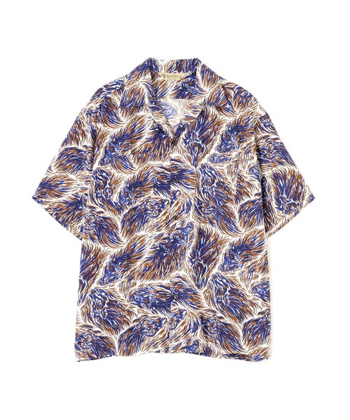 Schott(ショット)の「Schott/ショット/HORSE RAYON SHIRT/ホース レーヨン シャツ(シャツ/ブラウス・メンズ・グリーン/ネイビー・M/L/XL/2XL)」の14枚目の写真