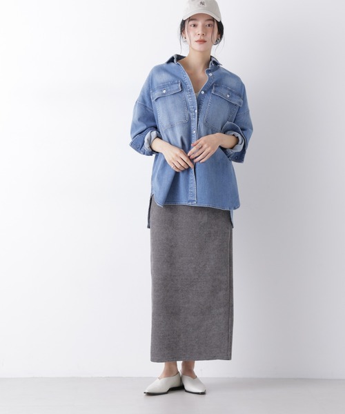 Healthy denim（ヘルシーデニム）の「Healthy DENIM/別注 Almond Mid Used（シャツ/ブラウス・レディース・ダークブルー・1/0）」の15枚目の写真