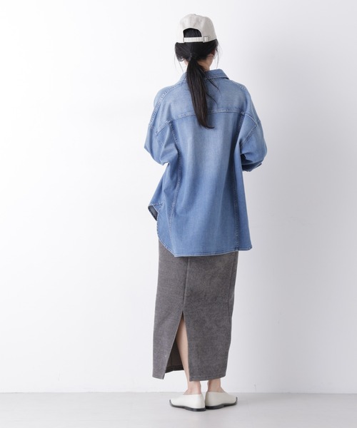 Healthy denim（ヘルシーデニム）の「Healthy DENIM/別注 Almond Mid Used（シャツ/ブラウス・レディース・ダークブルー・1/0）」の17枚目の写真