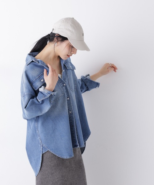 Healthy denim（ヘルシーデニム）の「Healthy DENIM/別注 Almond Mid Used（シャツ/ブラウス・レディース・ダークブルー・1/0）」の13枚目の写真