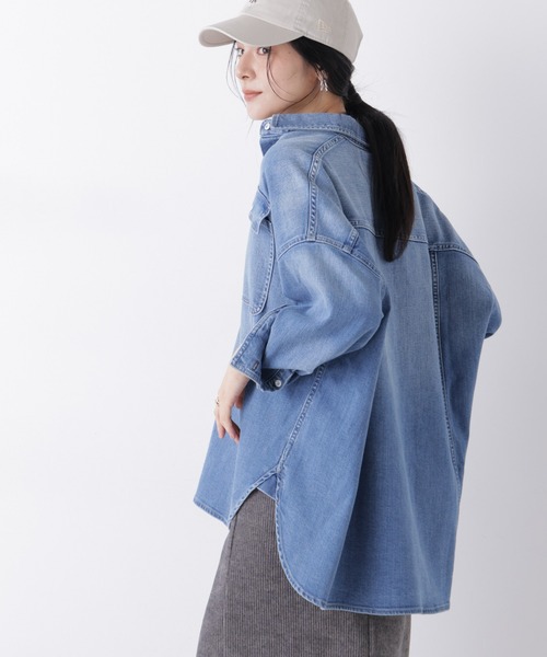 Healthy denim（ヘルシーデニム）の「Healthy DENIM/別注 Almond Mid Used（シャツ/ブラウス・レディース・ダークブルー・1/0）」の14枚目の写真