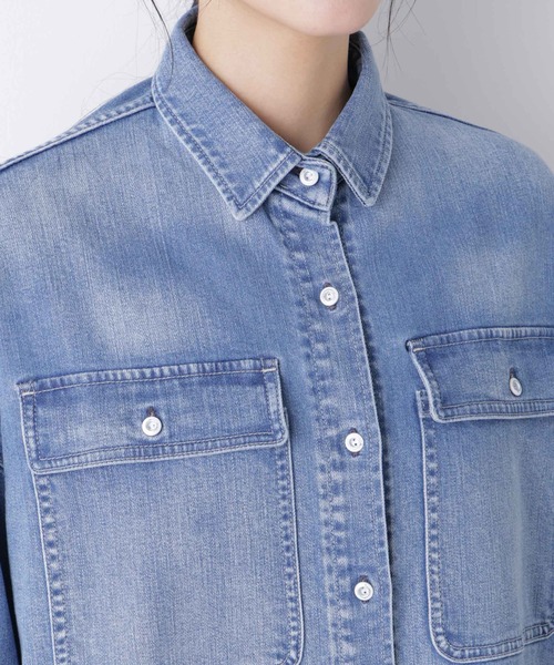 Healthy denim（ヘルシーデニム）の「Healthy DENIM/別注 Almond Mid Used（シャツ/ブラウス・レディース・ダークブルー・1/0）」の11枚目の写真