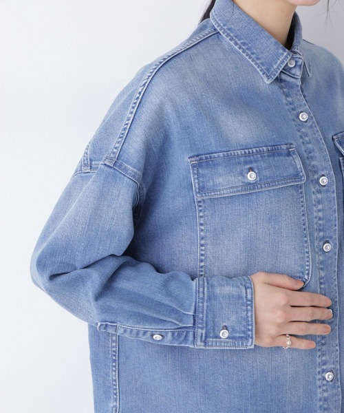 Healthy denim（ヘルシーデニム）の「Healthy DENIM/別注 Almond Mid Used（シャツ/ブラウス・レディース・ダークブルー・1/0）」の10枚目の写真