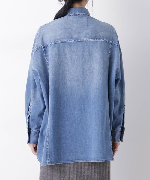 Healthy denim（ヘルシーデニム）の「Healthy DENIM/別注 Almond Mid Used（シャツ/ブラウス・レディース・ダークブルー・1/0）」の9枚目の写真