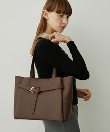シボレザー 結びベルトデザイン 2WAY ショルダートートバッグ