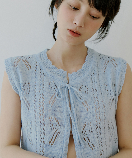 REORG（リオルグ）の「WOI CROCHET VEST POWDER BLUE（ベスト・レディース・その他・FREE）」の2枚目の写真