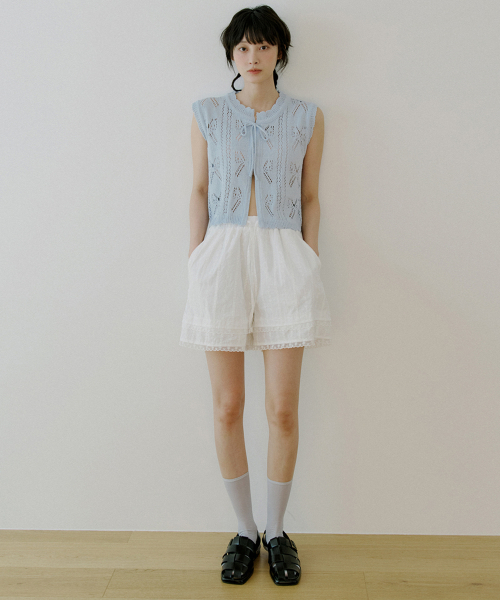 REORG（リオルグ）の「WOI CROCHET VEST POWDER BLUE（ベスト・レディース・その他・FREE）」の4枚目の写真