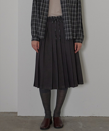 BUT'TON（ボッタン）の「Check Coloring Pleats Midi Skirt (Charcoal)（スカート）」