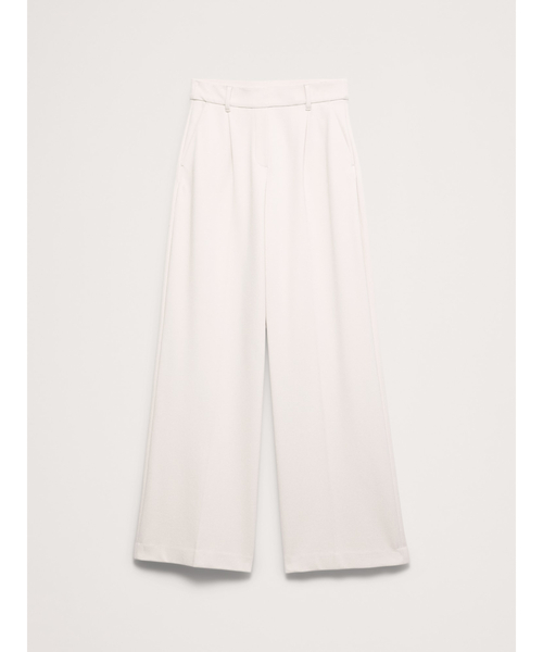 Banana Republic(バナナリパブリック)の「ハイライズ ワイドレッグ ドレーピー ポンチ プルオン パンツ(その他パンツ・レディース・ブラック/クリーム・XS/S/M/L)」の11枚目の写真