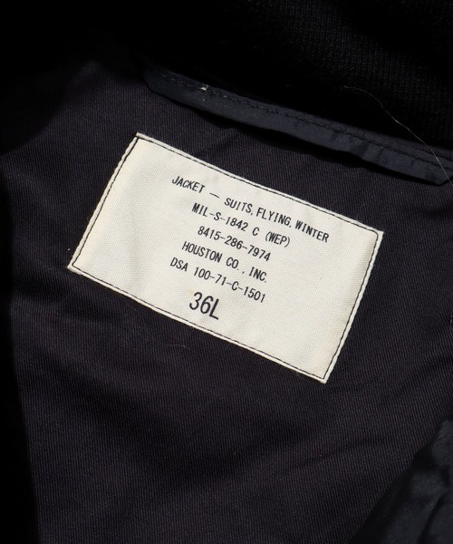 HOUSTON(ヒューストン)の「【HOUSTON/ヒューストン】G-8 FLIGHT JACKET 2nd/G-8フライトジャケット 2nd(ブルゾン・メンズ・オリーブドラブ/ブラック・36/38/40/42)」の6枚目の写真