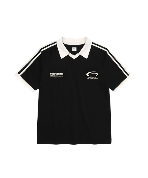 VENHIT（ベンヒット）の「インフィニティポロ 半袖Tシャツ（ポロシャツ・レディース・ブラック/アイボリー/バーガンディー・SMALL/MEDIUM/LARGE）」の2枚目の写真