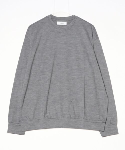 marka（マーカ）の「MARKA / マーカ / WOOL CREW NECK ウォッシャブルウール天竺 / クルーネック（ニット/セーター・メンズ・グレー/パープル・2/4/3）」の2枚目の写真