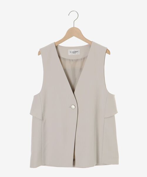 le.coeur blanc（ルクールブラン）の「ツインクロスバックフリルジレ（その他アウター・レディース・ネイビー/ベージュ・38）」の3枚目の写真