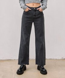 HAINT（ヘイント）の「[起毛裏地] LIBERTYストレートデニムパンツ_ブラック（デニムパンツ）」