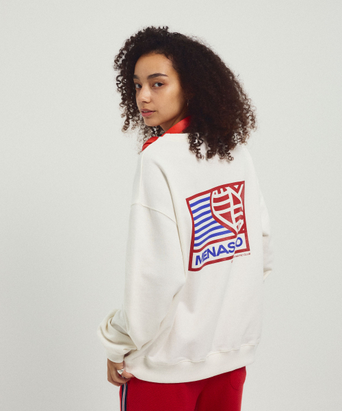 MENASOO(ミナス)の「Menasoo Hearttrack Sweatshirt_White(スウェット・レディース・ホワイト・F)」の2枚目の写真