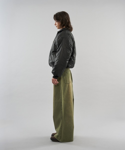 WISH FOR EVER（ウィッシュフォーエバー）の「【 3color / 3size 】COLOR WIDE CURVE DENIM / カラーワイドカーブデニム（デニムパンツ・メンズ・ブラウン/オリーブ/ピンク・X-SMALL/MEDIUM/SMALL）」の13枚目の写真