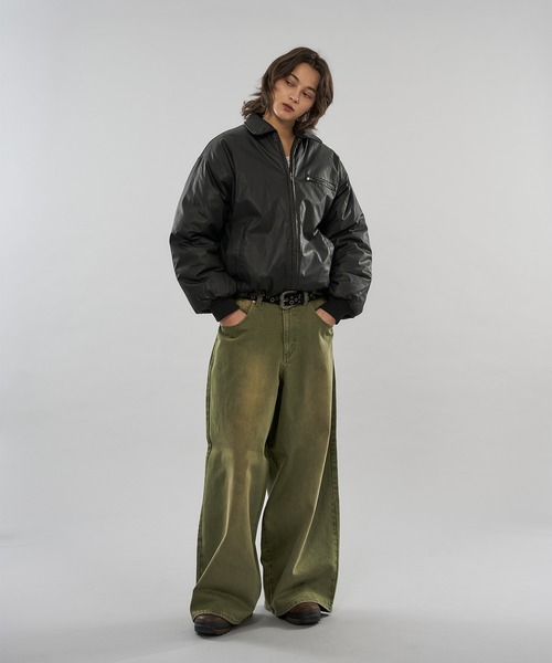 WISH FOR EVER（ウィッシュフォーエバー）の「【 3color / 3size 】COLOR WIDE CURVE DENIM / カラーワイドカーブデニム（デニムパンツ・メンズ・ブラウン/オリーブ/ピンク・X-SMALL/MEDIUM/SMALL）」の14枚目の写真