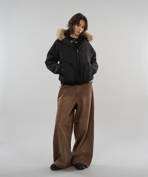 WISH FOR EVER（ウィッシュフォーエバー）の「【 3color / 3size 】COLOR WIDE CURVE DENIM / カラーワイドカーブデニム（デニムパンツ・メンズ・ブラウン/オリーブ/ピンク・X-SMALL/MEDIUM/SMALL）」の5枚目の写真