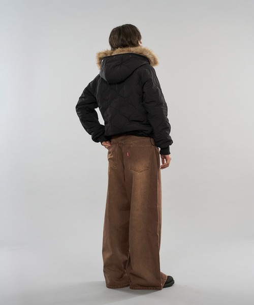 WISH FOR EVER（ウィッシュフォーエバー）の「【 3color / 3size 】COLOR WIDE CURVE DENIM / カラーワイドカーブデニム（デニムパンツ・メンズ・ブラウン/オリーブ/ピンク・X-SMALL/MEDIUM/SMALL）」の7枚目の写真