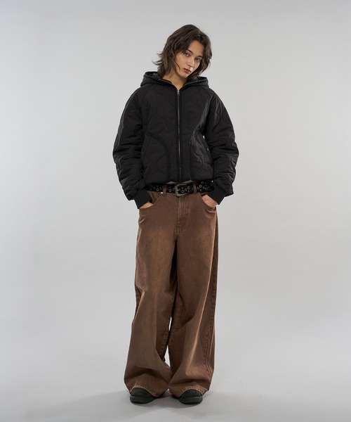 WISH FOR EVER（ウィッシュフォーエバー）の「【 3color / 3size 】COLOR WIDE CURVE DENIM / カラーワイドカーブデニム（デニムパンツ・メンズ・ブラウン/オリーブ/ピンク・X-SMALL/MEDIUM/SMALL）」の6枚目の写真