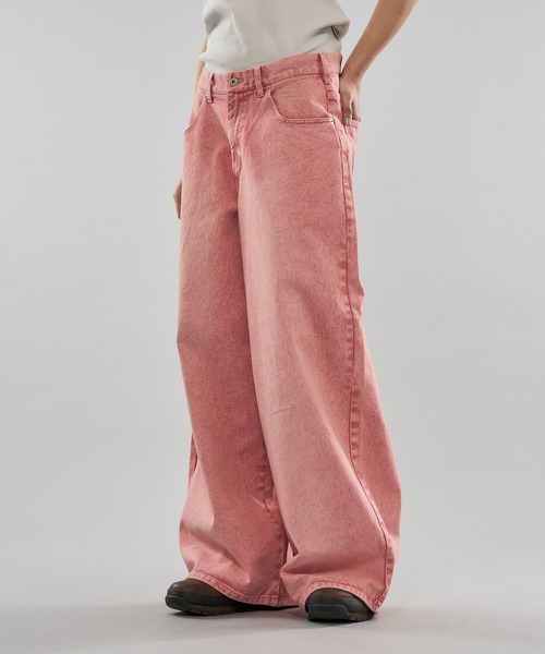 セール】【 3color / 3size 】COLOR WIDE CURVE DENIM / カラーワイド
