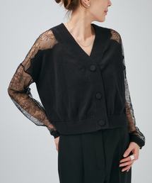 VERMEIL par iena | Cotton Boucle レースカーディガン(カーディガン/ボレロ)