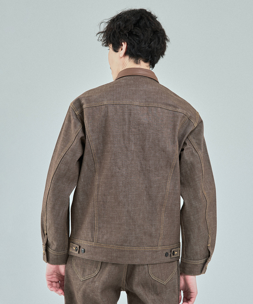 Lee（リー）の「Lee (リー) 別注 101*101-J RIDERS RIGID デニムジャケット（デニムジャケット・メンズ・ネイビー/ブラウン・SMALL/X-LARGE/LARGE/MEDIUM）」の7枚目の写真