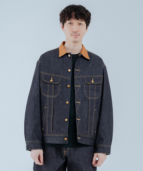 Lee（リー）の「Lee (リー) 別注 101*101-J RIDERS RIGID デニムジャケット（デニムジャケット・メンズ・ネイビー/ブラウン・SMALL/X-LARGE/LARGE/MEDIUM）」の21枚目の写真