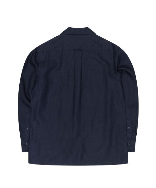 PRODESHIRT（プロデシャツ）の「[セミオーバー] クバンオープンカラーリネンシャツ (ネイビー)（シャツ/ブラウス・メンズ・その他・L/M/XL）」の2枚目の写真