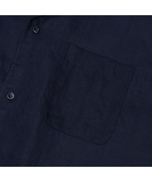 PRODESHIRT（プロデシャツ）の「[セミオーバー] クバンオープンカラーリネンシャツ (ネイビー)（シャツ/ブラウス・メンズ・その他・L/M/XL）」の5枚目の写真