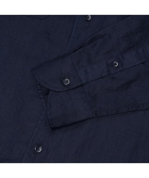 PRODESHIRT（プロデシャツ）の「[セミオーバー] クバンオープンカラーリネンシャツ (ネイビー)（シャツ/ブラウス・メンズ・その他・L/M/XL）」の6枚目の写真