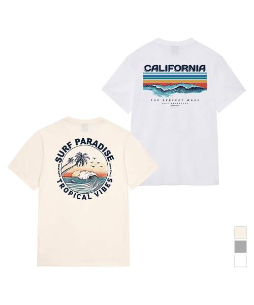 [2PACK] サマーグラフィック半袖Tシャツ