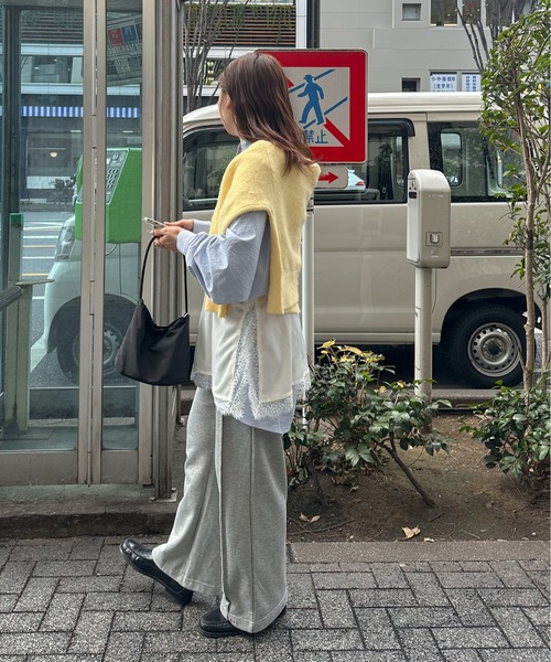 PILIT(ピリット)の「サテンレースキャミ(キャミソール・レディース・オフホワイト/ブラック・MEDIUM)」の16枚目の写真