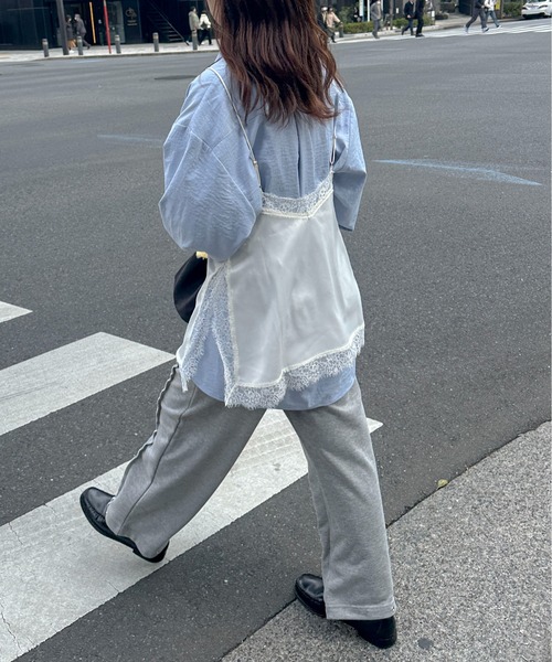 PILIT(ピリット)の「サテンレースキャミ(キャミソール・レディース・オフホワイト/ブラック・MEDIUM)」の17枚目の写真