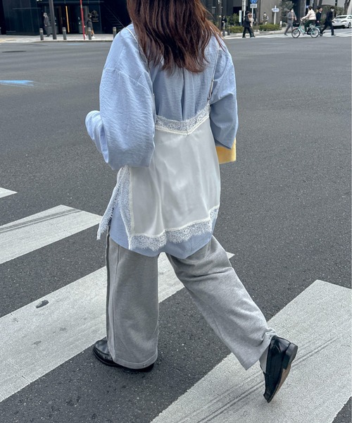 PILIT(ピリット)の「サテンレースキャミ(キャミソール・レディース・オフホワイト/ブラック・MEDIUM)」の18枚目の写真