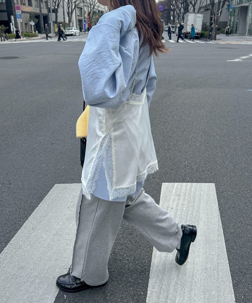 PILIT(ピリット)の「サテンレースキャミ(キャミソール・レディース・オフホワイト/ブラック・MEDIUM)」の19枚目の写真