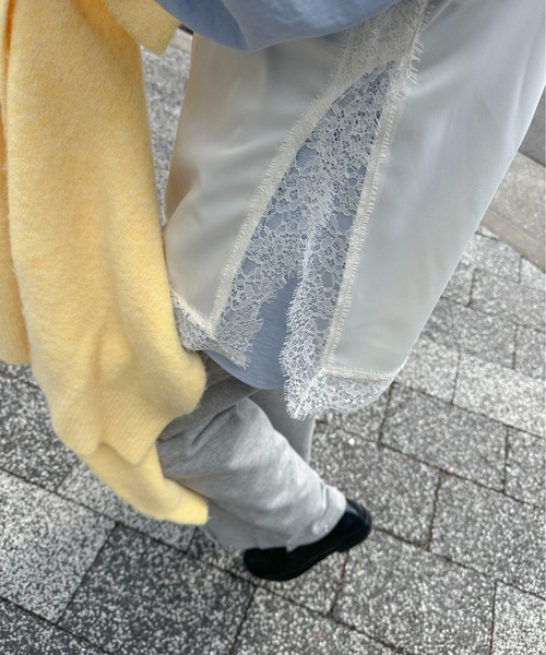 PILIT(ピリット)の「サテンレースキャミ(キャミソール・レディース・オフホワイト/ブラック・MEDIUM)」の22枚目の写真