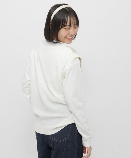 GLOBAL WORK(グローバルワーク)の「2SETベスト長袖T/AND YUA ANY/636242(ベスト・キッズ・イエロー系その他3/ピンク系その他3・MEDIUM/SMALL)」の8枚目の写真