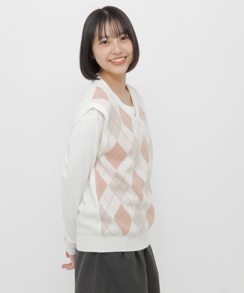 GLOBAL WORK(グローバルワーク)の「2SETベスト長袖T/AND YUA ANY/636242(ベスト・キッズ・イエロー系その他3/ピンク系その他3・MEDIUM/SMALL)」の14枚目の写真