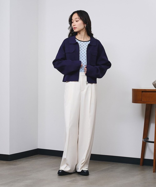 ROSE BUD（ローズバッド）の「POCKET ZIP CARDIGAN（カーディガン/ボレロ・レディース・ピンク・ONE SIZE）」の12枚目の写真