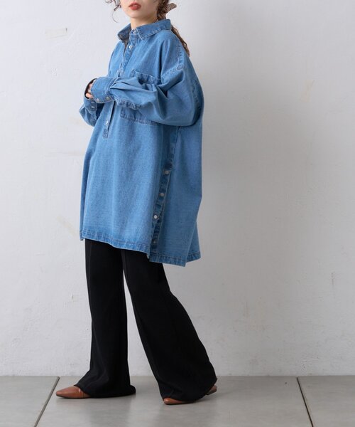 WILLOW(ウィロー)の「【willow】デニムオーバーアノラック(デニムジャケット・レディース・ブルー・ONE SIZE)」の16枚目の写真